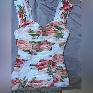 Women’s size small, mesh covered floral print top from Venus.